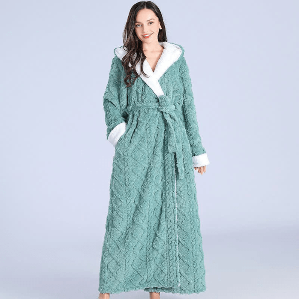 CozyHaven Plush Hooded Bathrobe for Ultimate Comfort