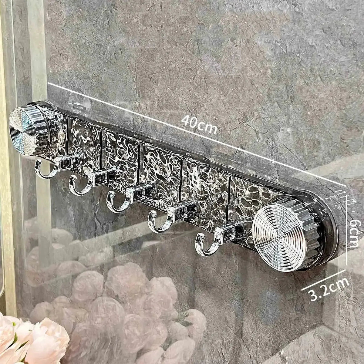 Drill-Free Mounting Hook Rack with Rotating Suction Cups – Stylish & Functional
