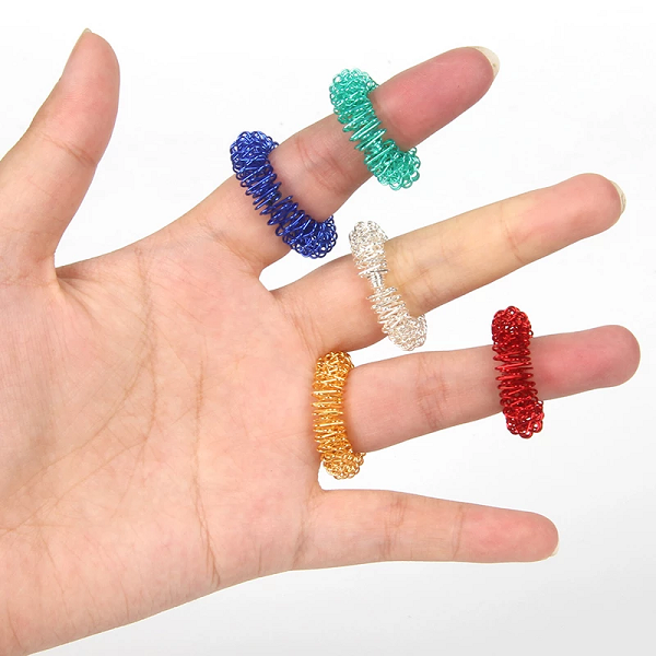 Finger Massage Rings with Spiked Acupressure for Sensory Relief