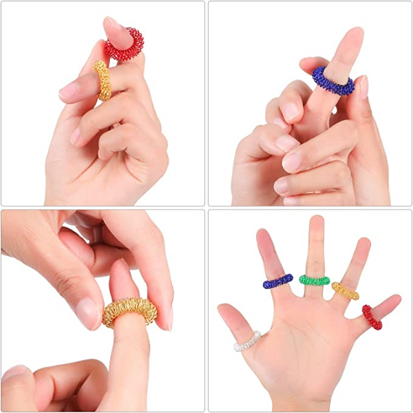 Finger Massage Rings with Spiked Acupressure for Sensory Relief