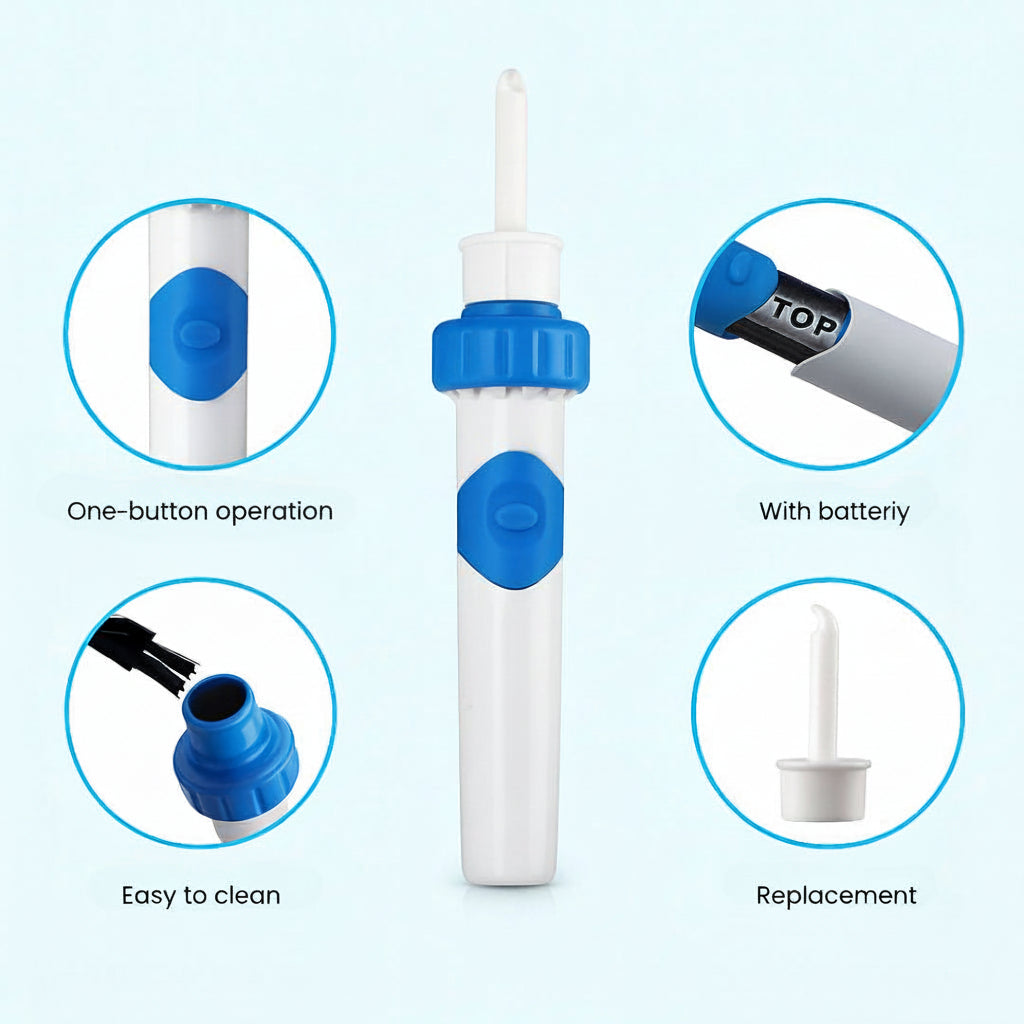 Gentle Ear Wax Remover with Suction and Soft Tips