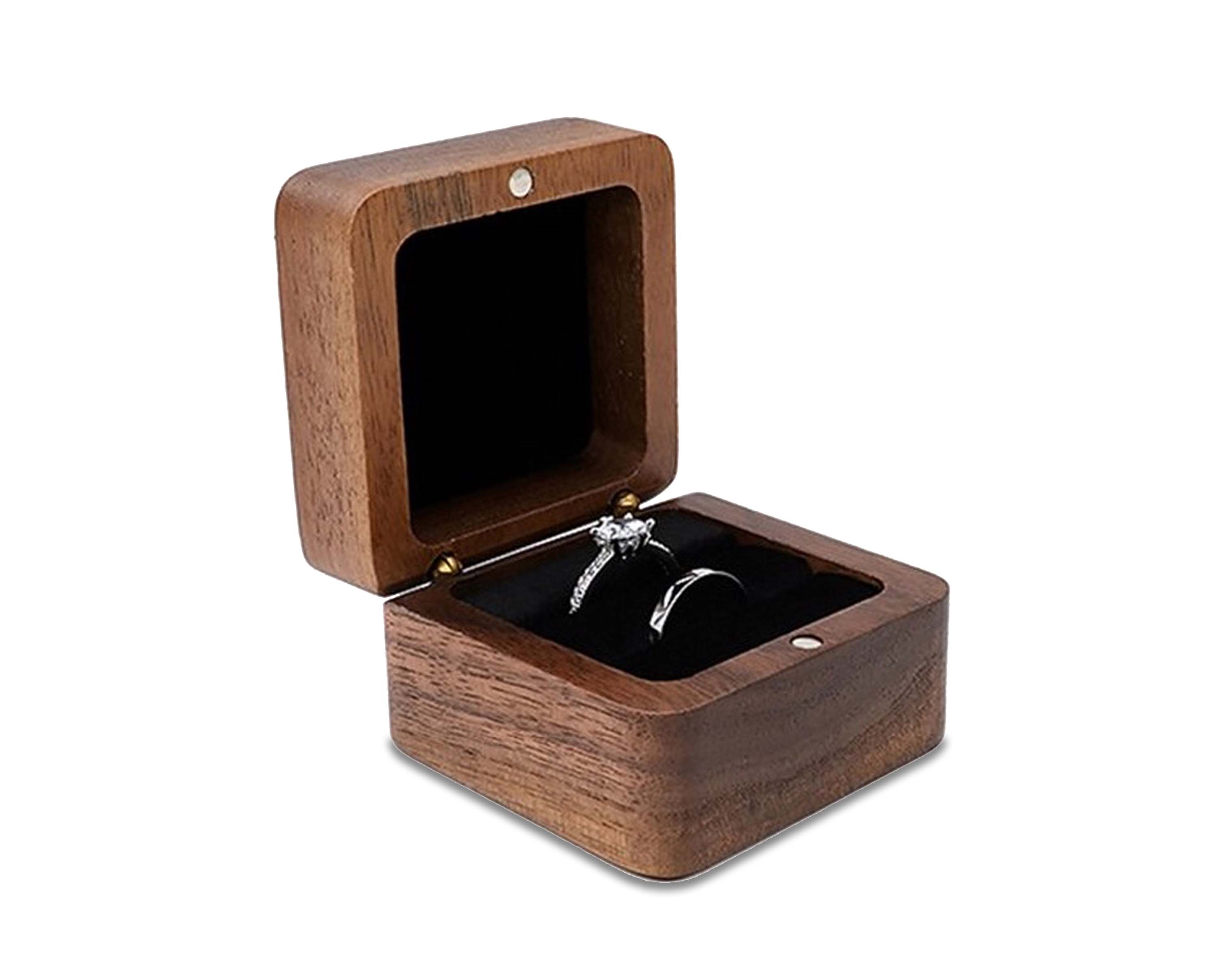 Elegant Teak Wood Jewelry Box for Rings and Accessories