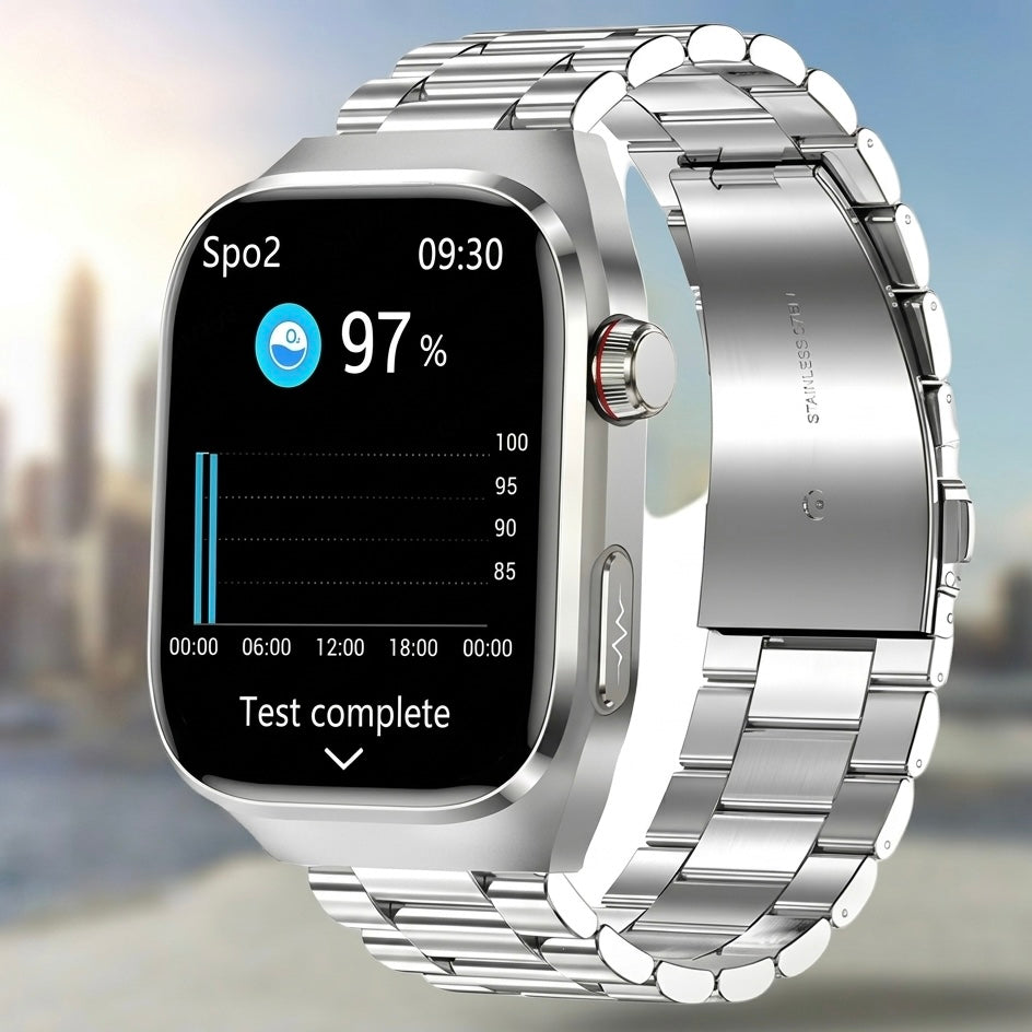 Smartwatch with ECG, Heart Rate, Blood Oxygen & Sleep Monitor - IP68, Bluetooth Calling, 650mAh, 2.04" AMOLED
