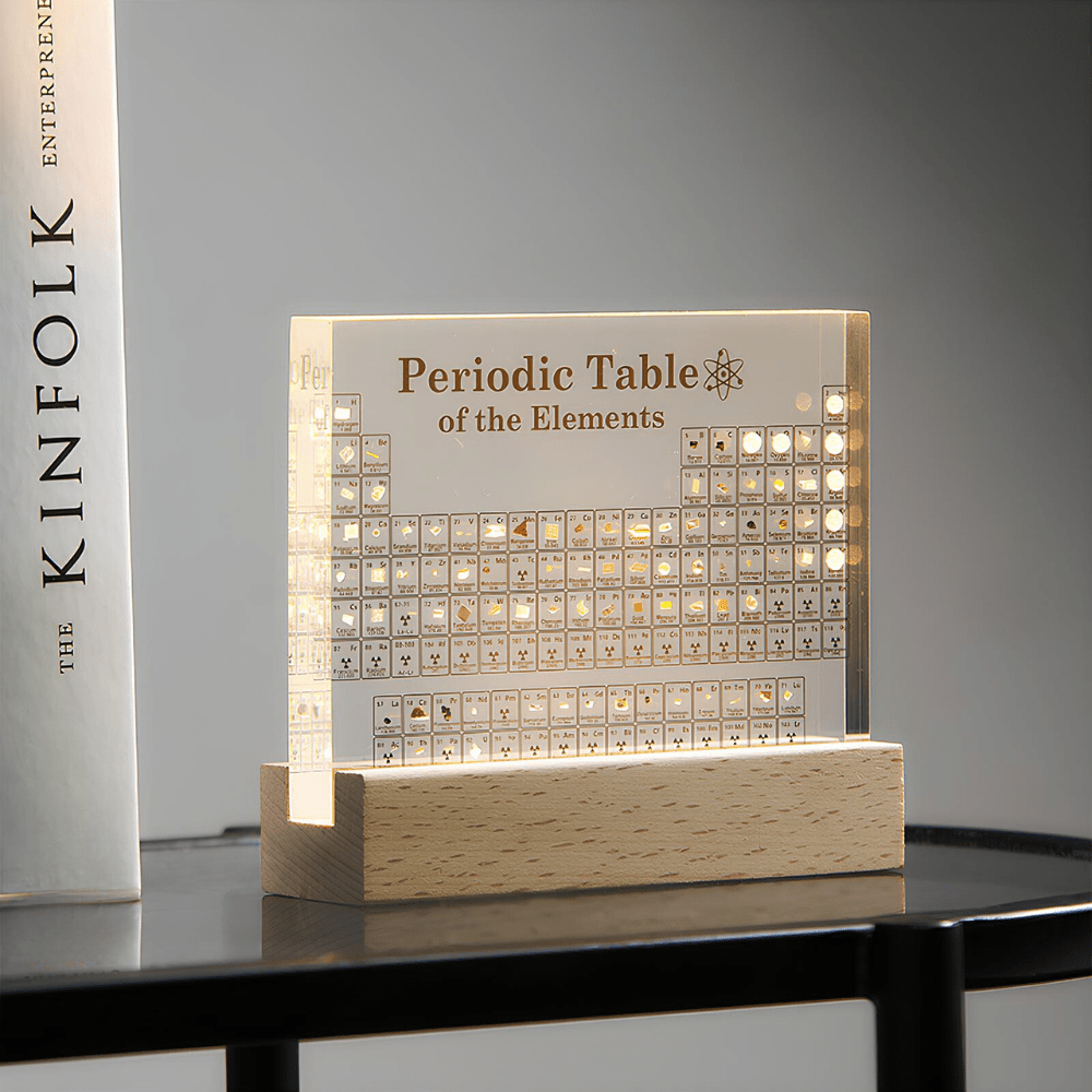GlowChart Illuminated Periodic Table Featuring 83 Elements