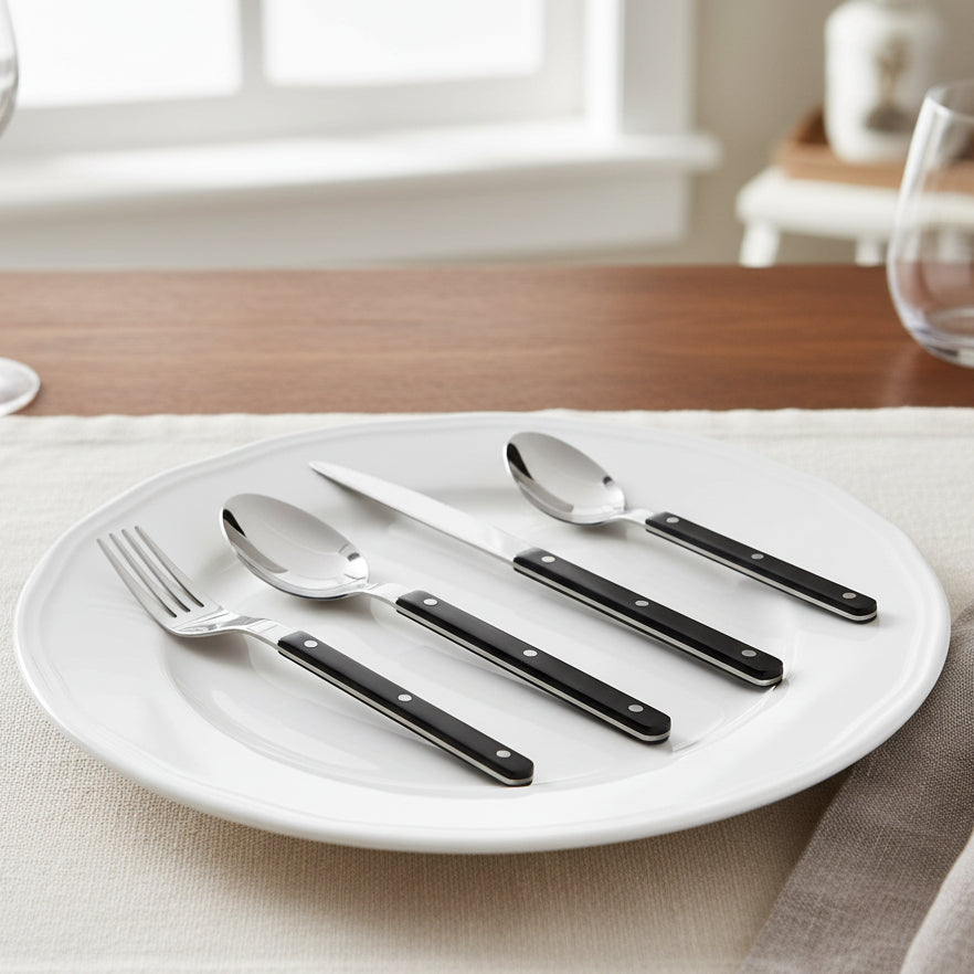 LuxeCraft 4-Piece Engraved Stainless Steel Utensil Set