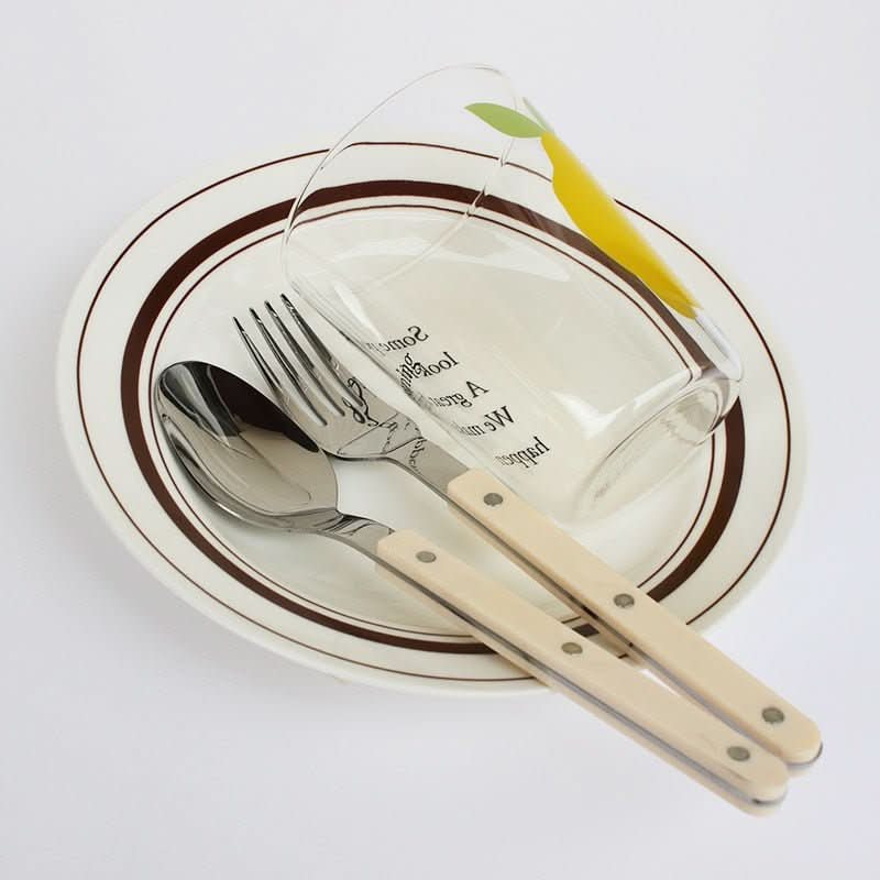 LuxeCraft 4-Piece Engraved Stainless Steel Utensil Set