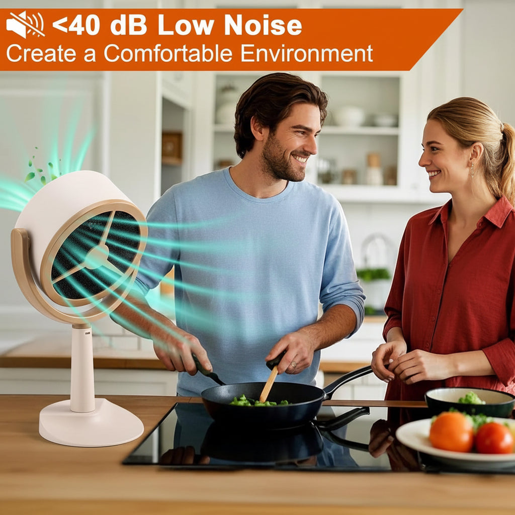 Compact Kitchen Air Purifier with Rechargeable Power
