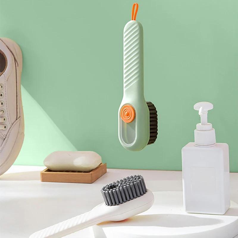 Dual Action Shoe Care Brushes with Automatic Dispensing