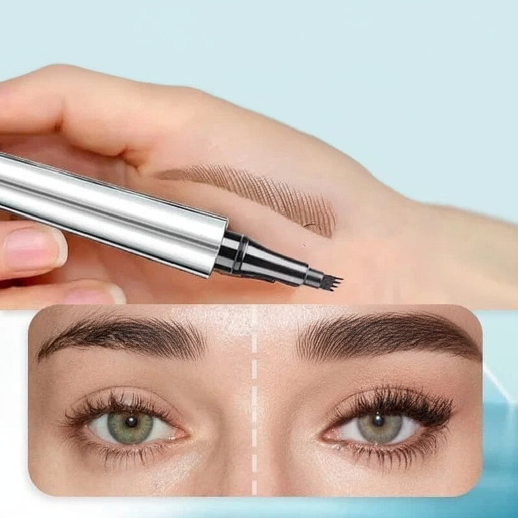 Waterproof Brow Definition Pen with 4-Fine Tip for Natural Finish
