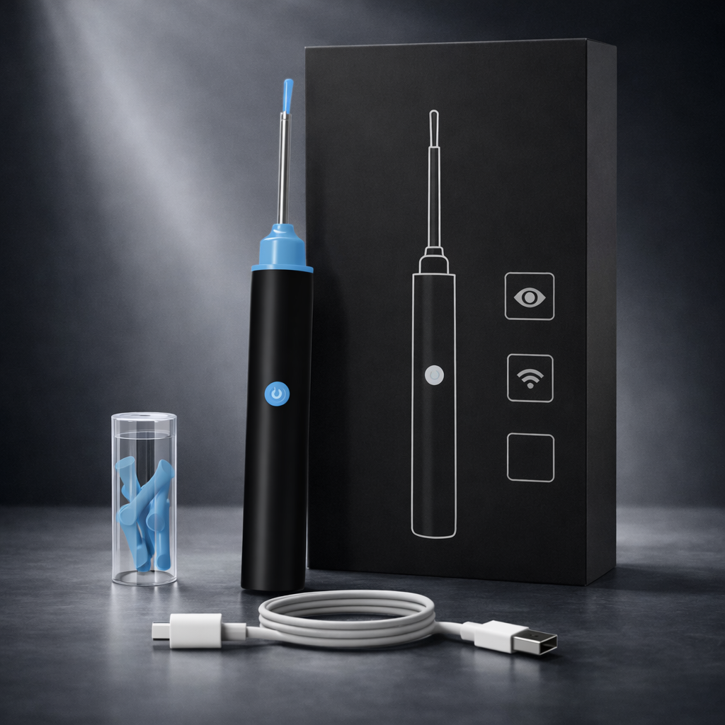 High-Definition Ear Inspection Camera with LED Light