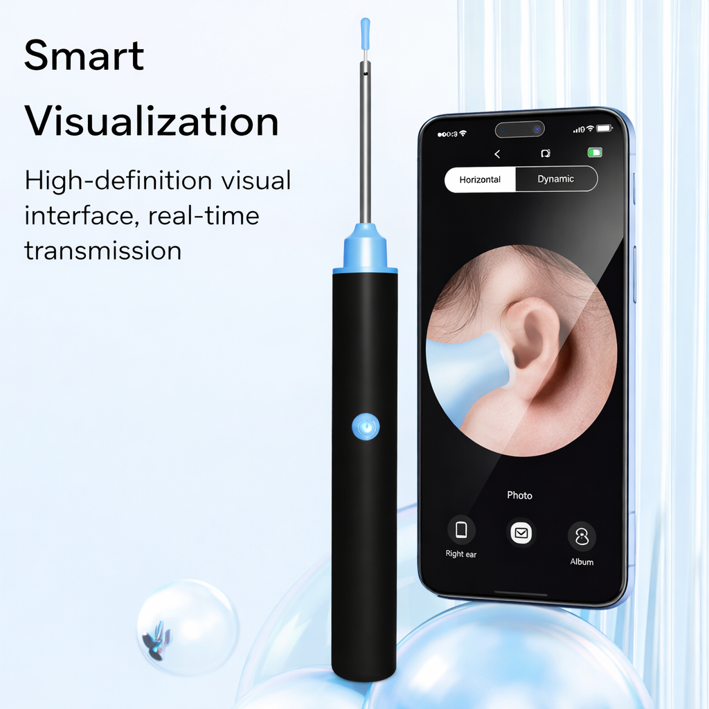 High-Definition Ear Inspection Camera with LED Light