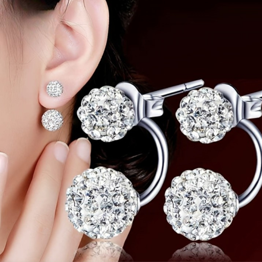 Charming Floral Gemstone Stud Earrings - Perfect for Mom