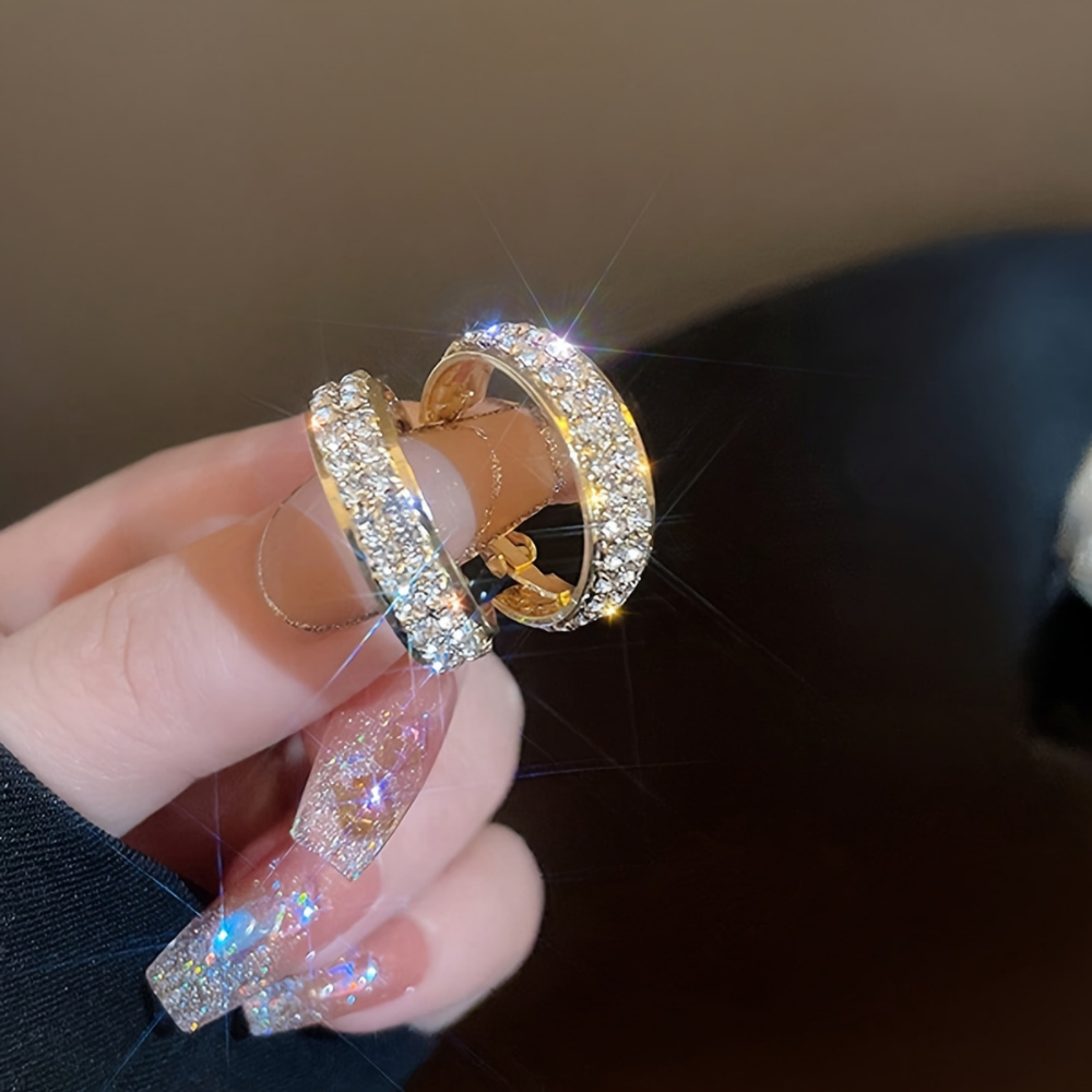 Elegant Gold Crystal Hoop Earrings - The Perfect Gift
