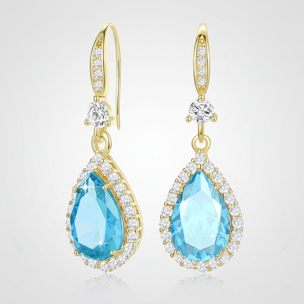 Gemstone-Inspired Teardrop Earrings – Perfect Gift for Her