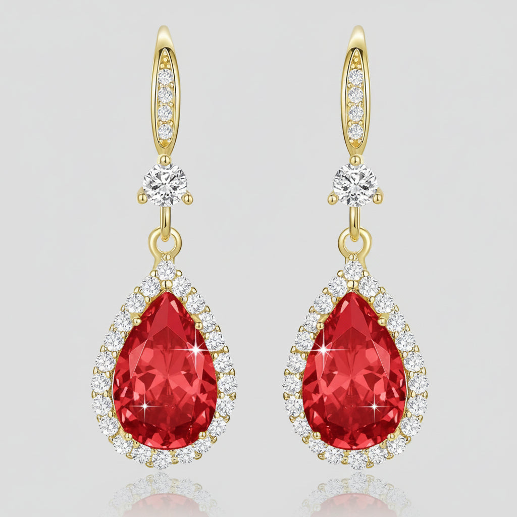 Gemstone-Inspired Teardrop Earrings – Perfect Gift for Her