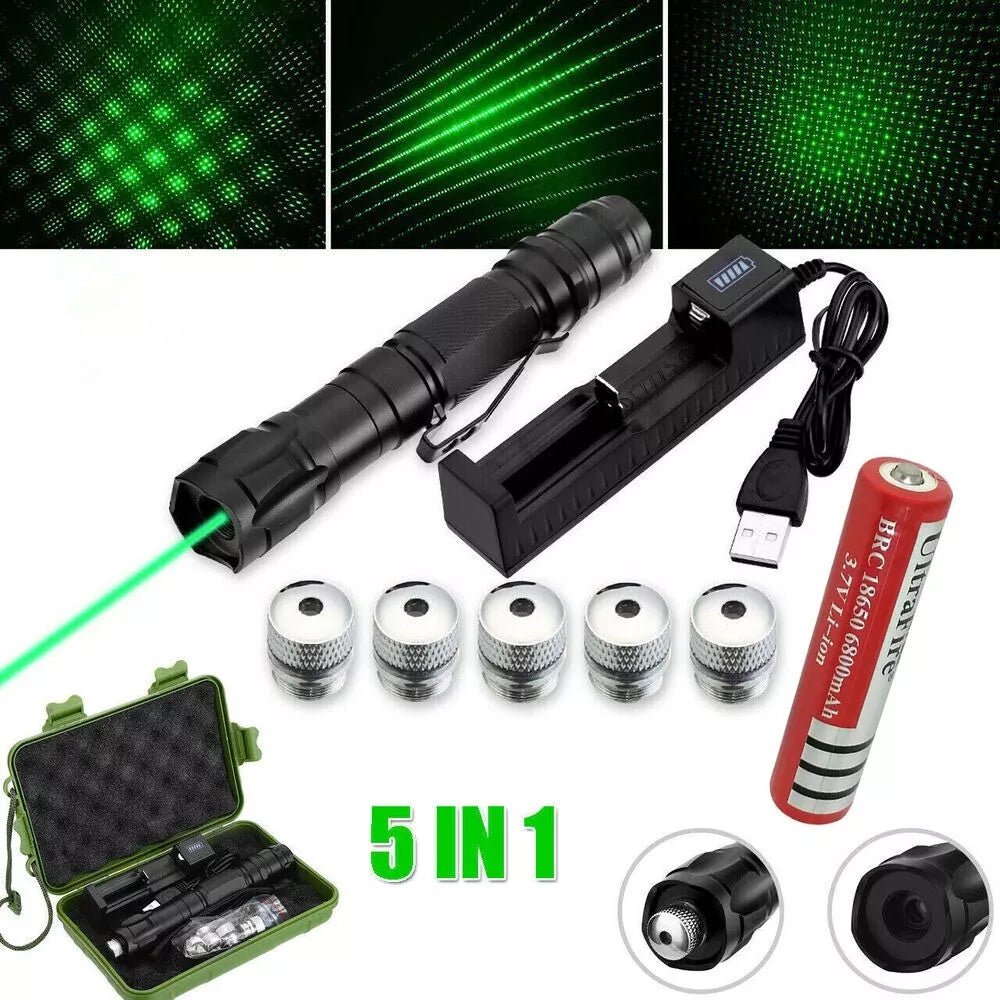 Rechargeable Green Laser Pointer - 532nm USB Eco Laser for Presentations and Stargazing