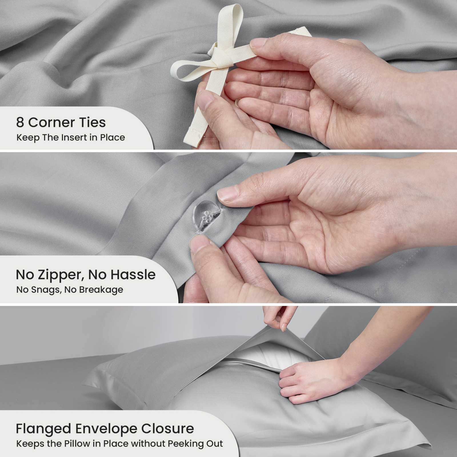 Lightweight Tencel Duvet Cover Set with Cooling Features – Eco-Friendly & Moisture-Wicking