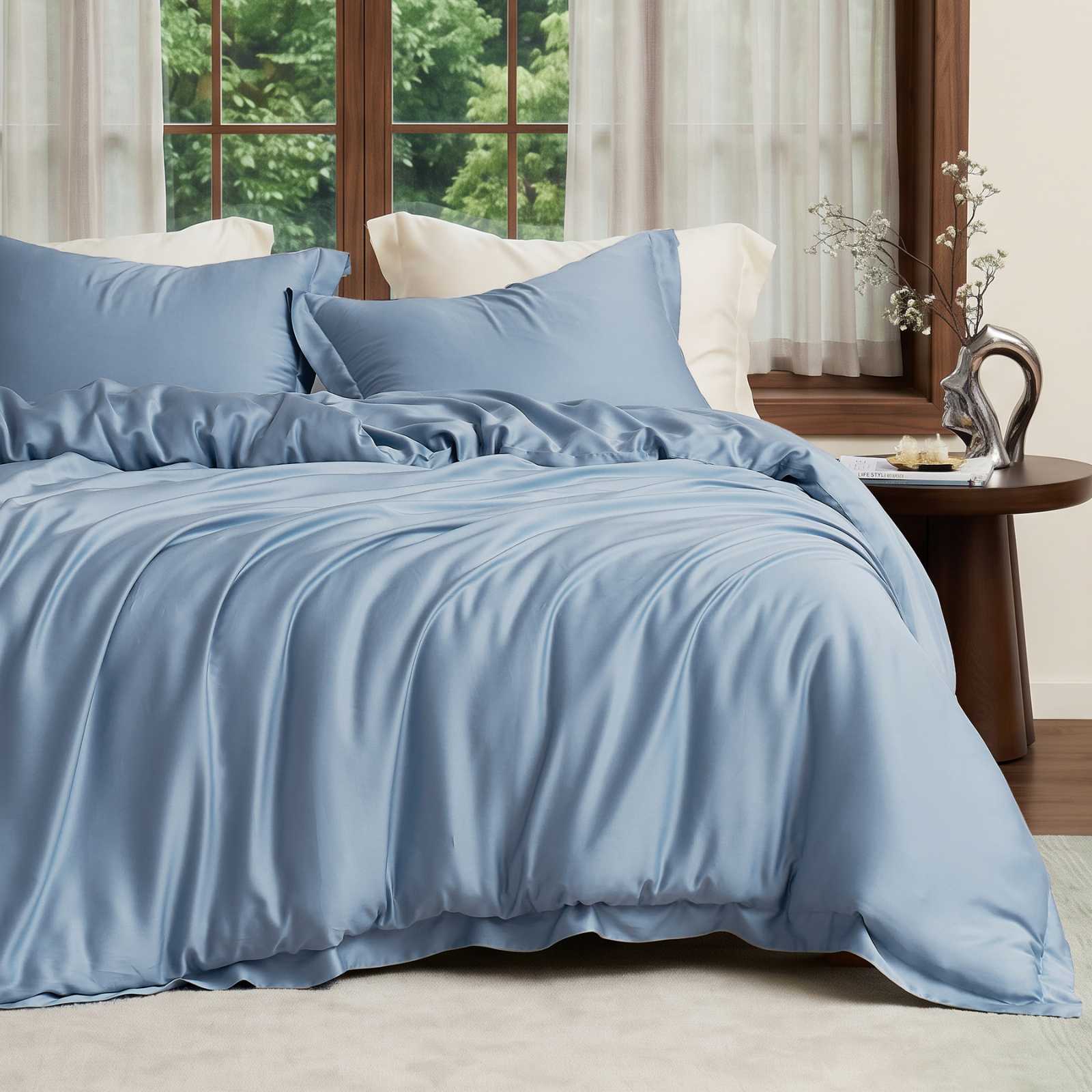 Lightweight Tencel Duvet Cover Set with Cooling Features – Eco-Friendly & Moisture-Wicking