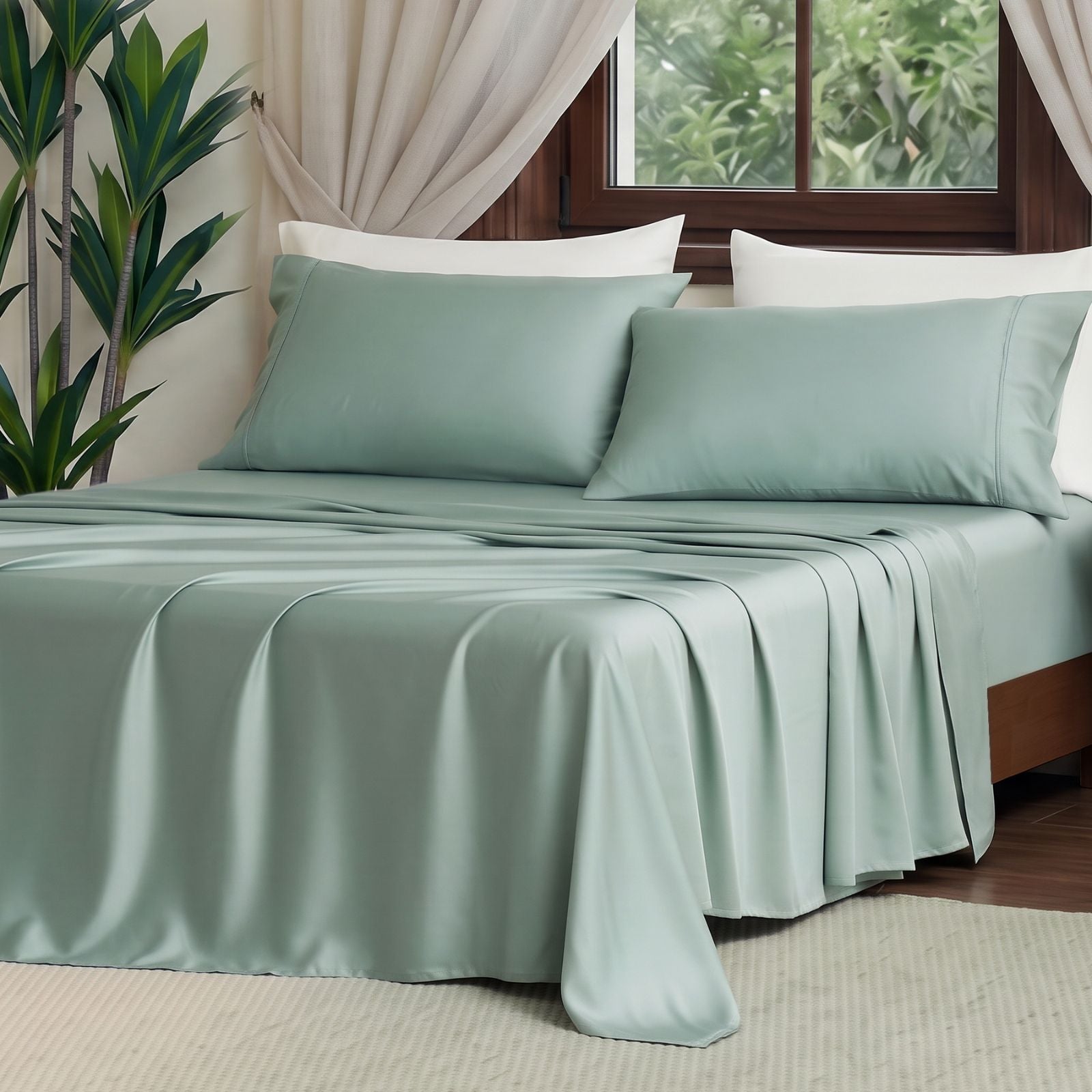Tencel Silky Sheet Set – Breathable, Moisture-Wicking Fabric for Comfort