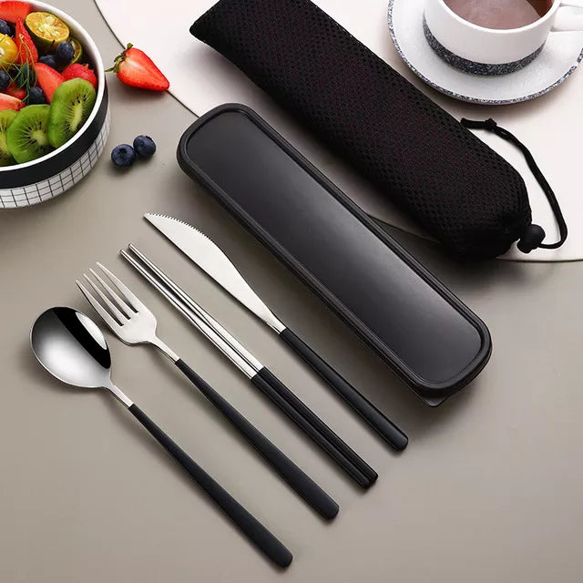 Portable Stainless Steel Cutlery Set – Eco-Friendly Silverware for Daily Use