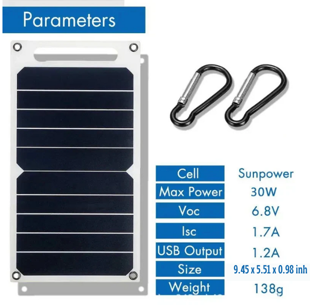 Portable Solar Charger for Phones – Waterproof with USB Output for Outdoors