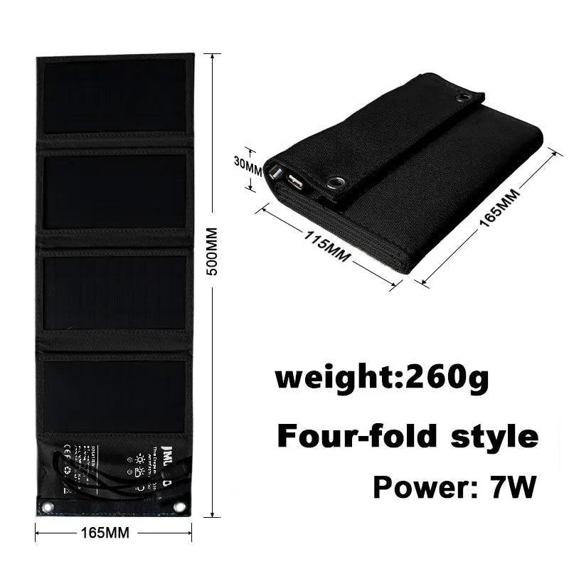 Portable Solar Battery Pack with Dual USB Ports – Waterproof for Outdoor Use