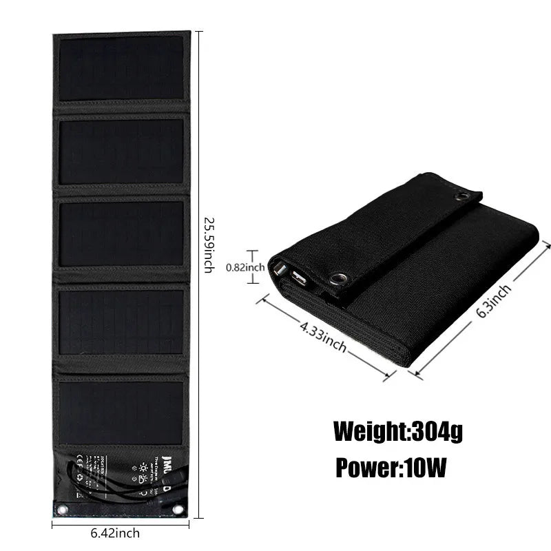 Portable Solar Battery Pack with Dual USB Ports – Waterproof for Outdoor Use