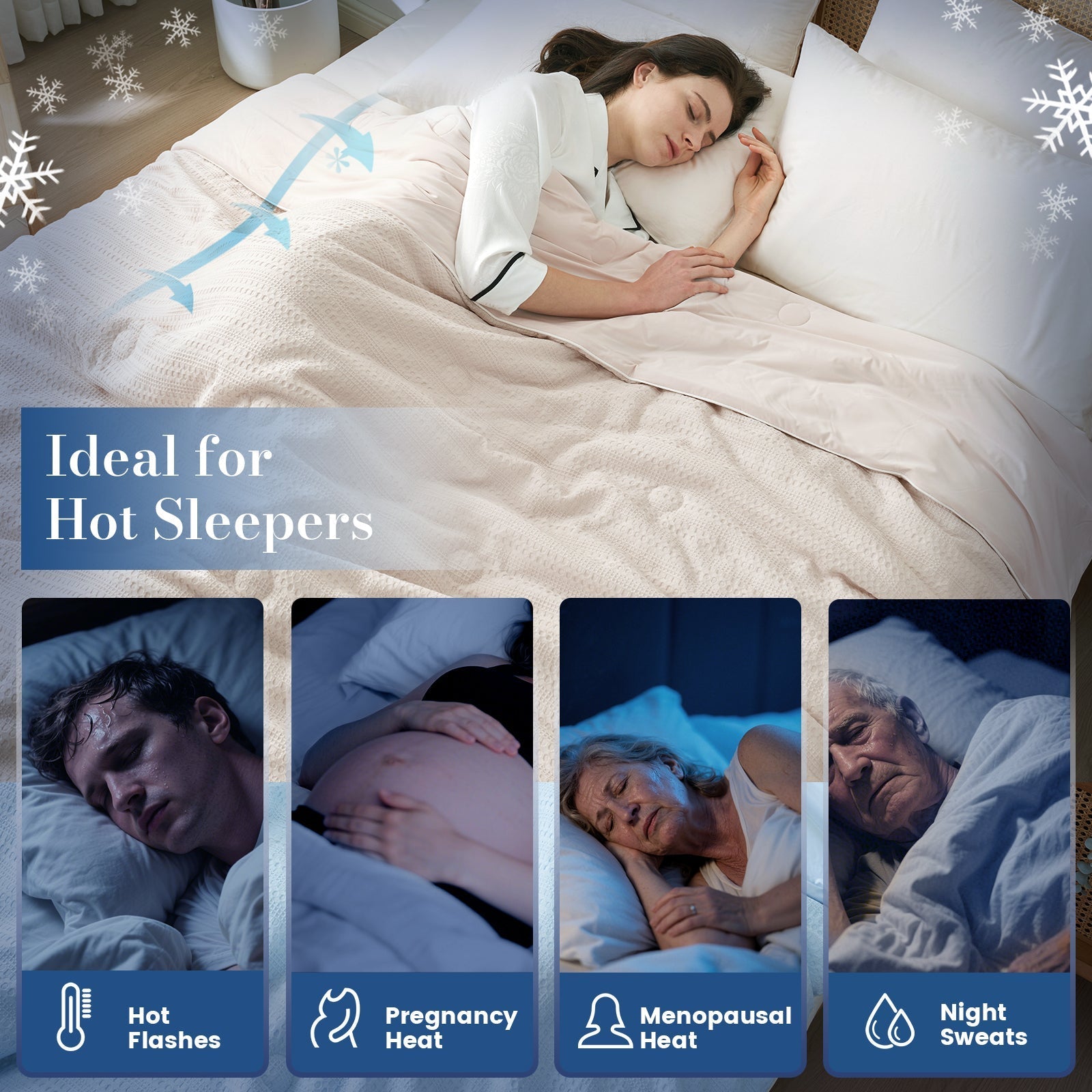 Waffle Cooling Comforter with Sorona Fiber – Breathable Design for Warm Sleepers