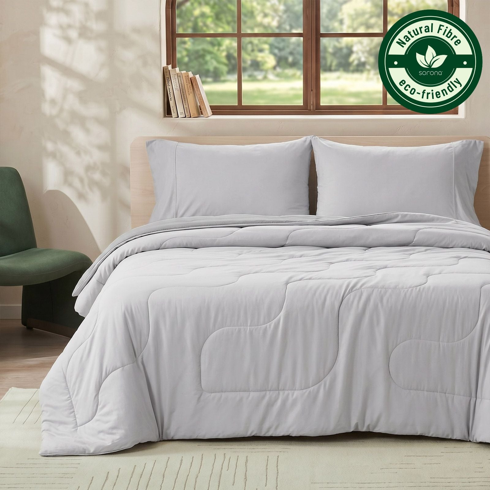 Natural Fiber Cooling Comforter – Lightweight & Breathable Design for Hot Sleepers