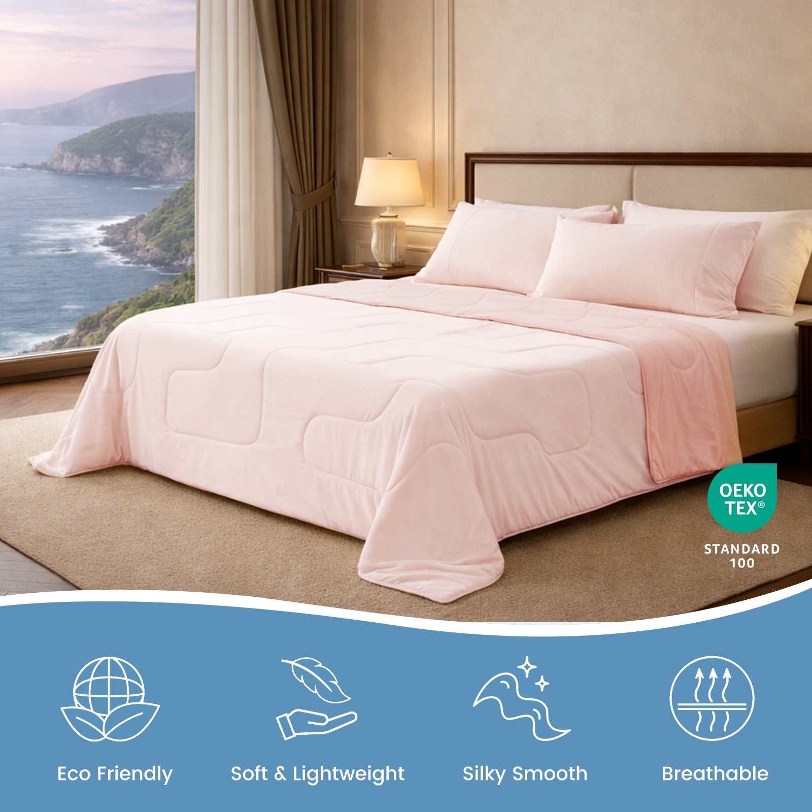 Natural Fiber Cooling Comforter – Lightweight & Breathable Design for Hot Sleepers