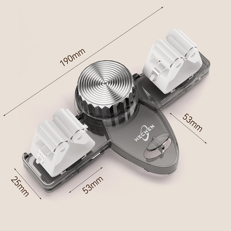 Space-Saving Mop and Broom Organizer with Strong Suction Cups