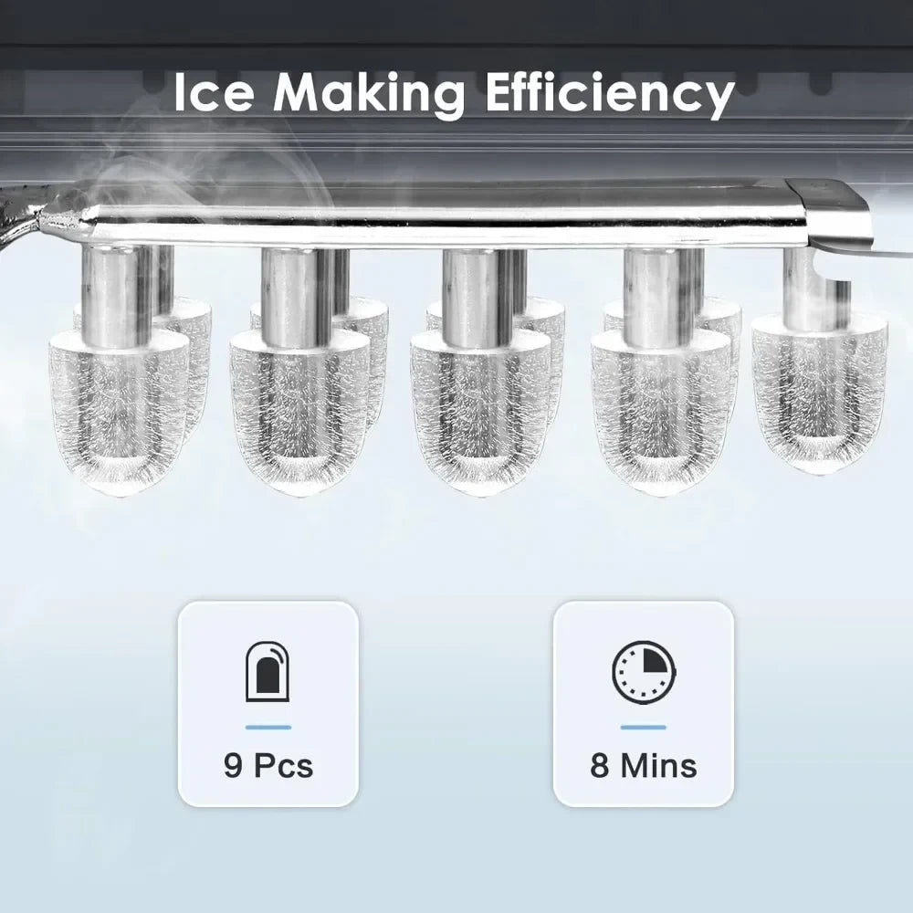 Portable Ice Machine for Countertops – Self-Cleaning, Perfect for Home & Outdoors