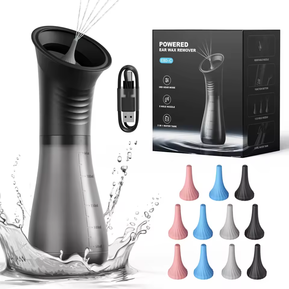 Water Irrigation Ear Cleaning Device – 11 Attachments, 3 Pressure Levels