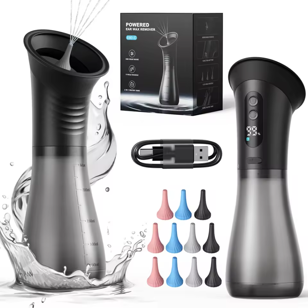 Water Irrigation Ear Cleaning Device – 11 Attachments, 3 Pressure Levels
