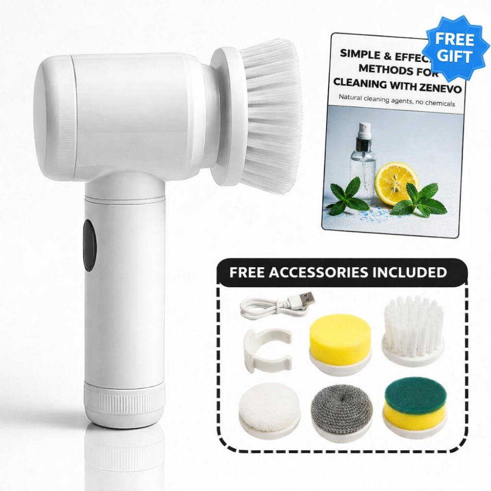 Rechargeable Home Cleaning Power Scrubber with Rotating Brush