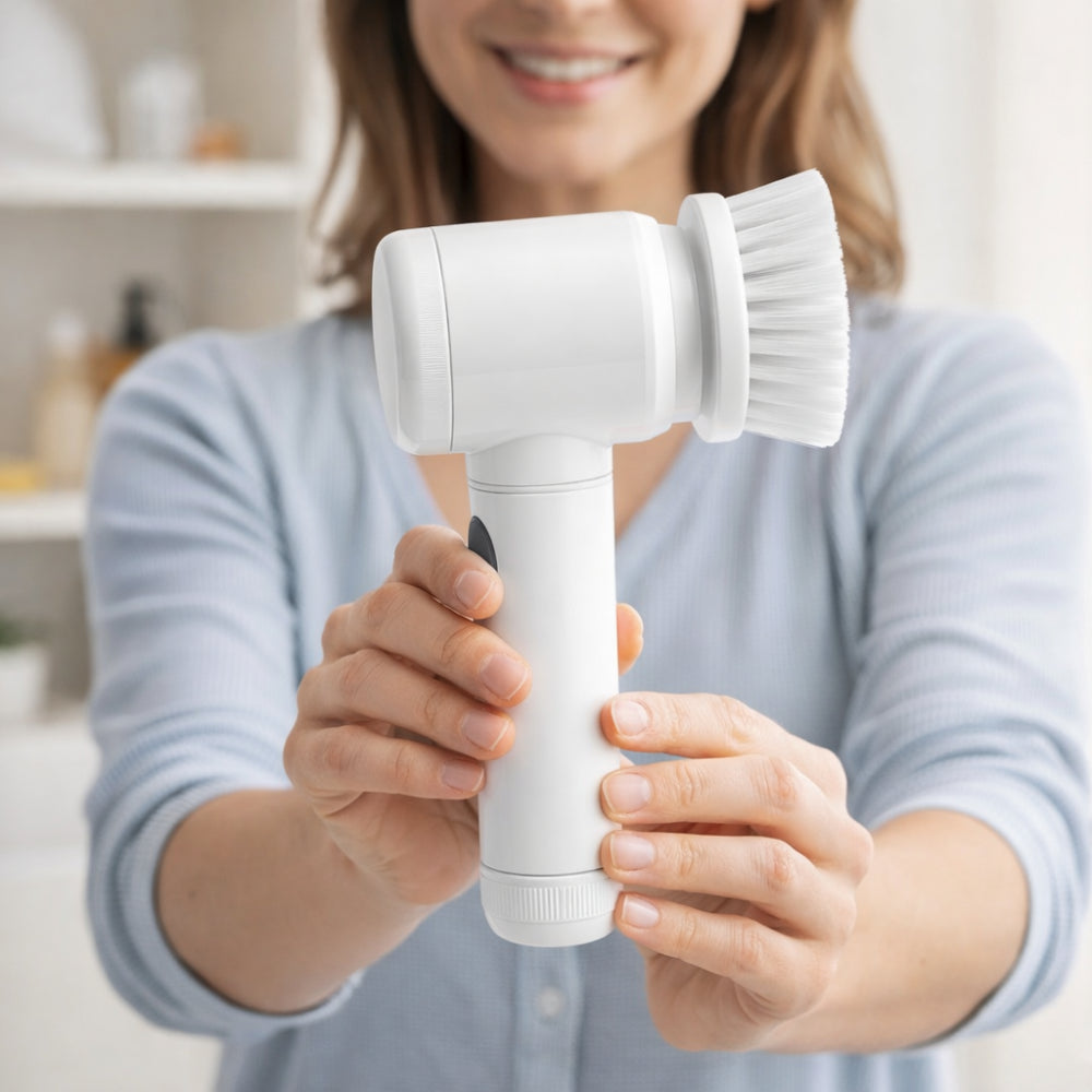 Rechargeable Home Cleaning Power Scrubber with Rotating Brush