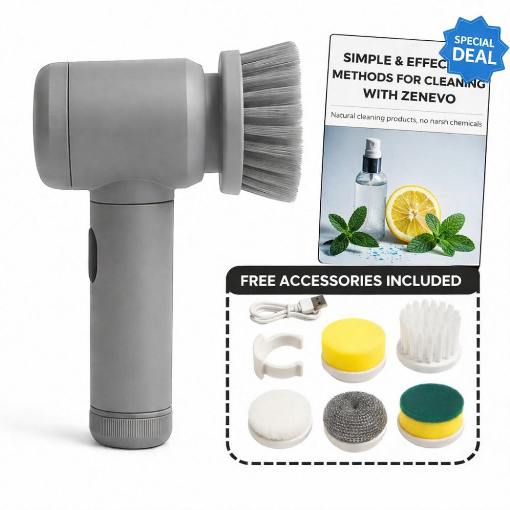 Rechargeable Home Cleaning Power Scrubber with Rotating Brush