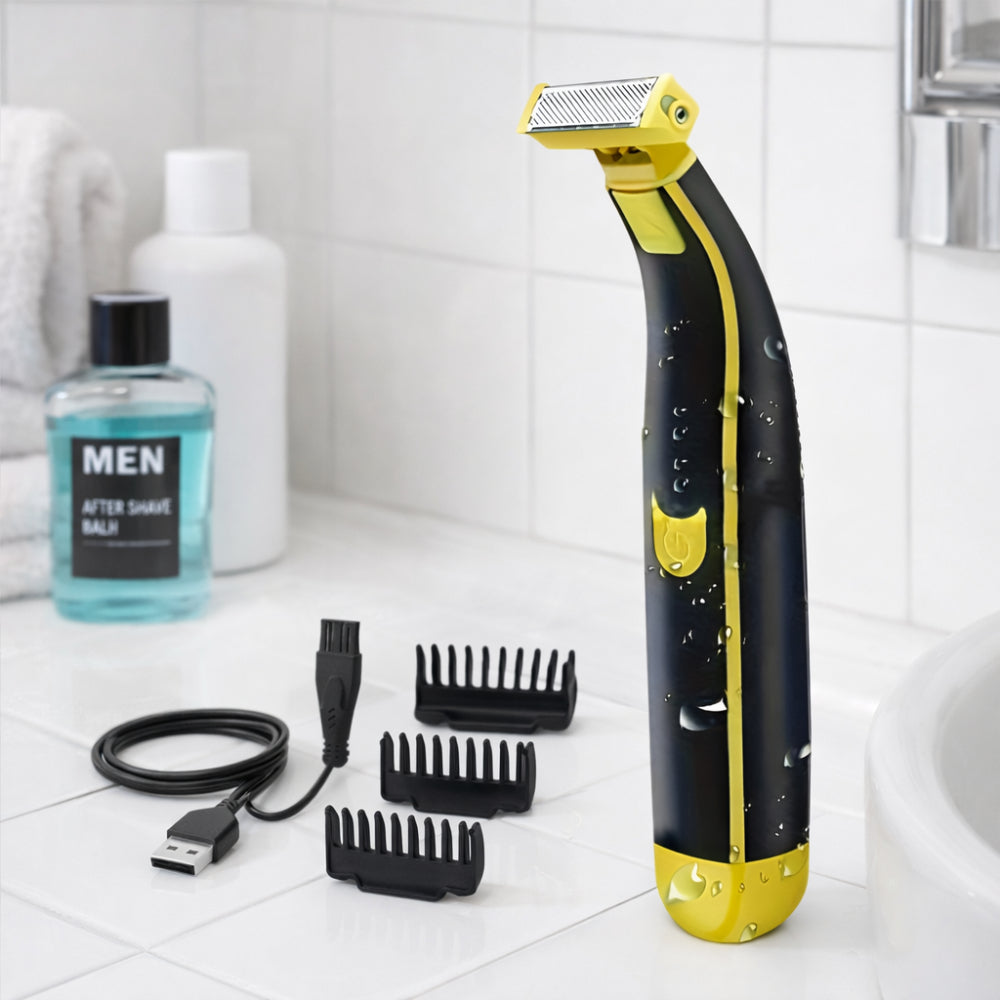 Portable USB Rechargeable Grooming Shaver for All Body Areas
