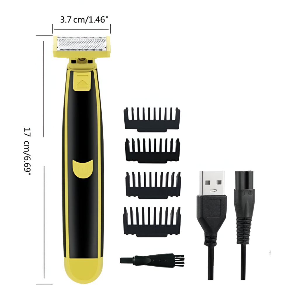 Portable USB Rechargeable Grooming Shaver for All Body Areas