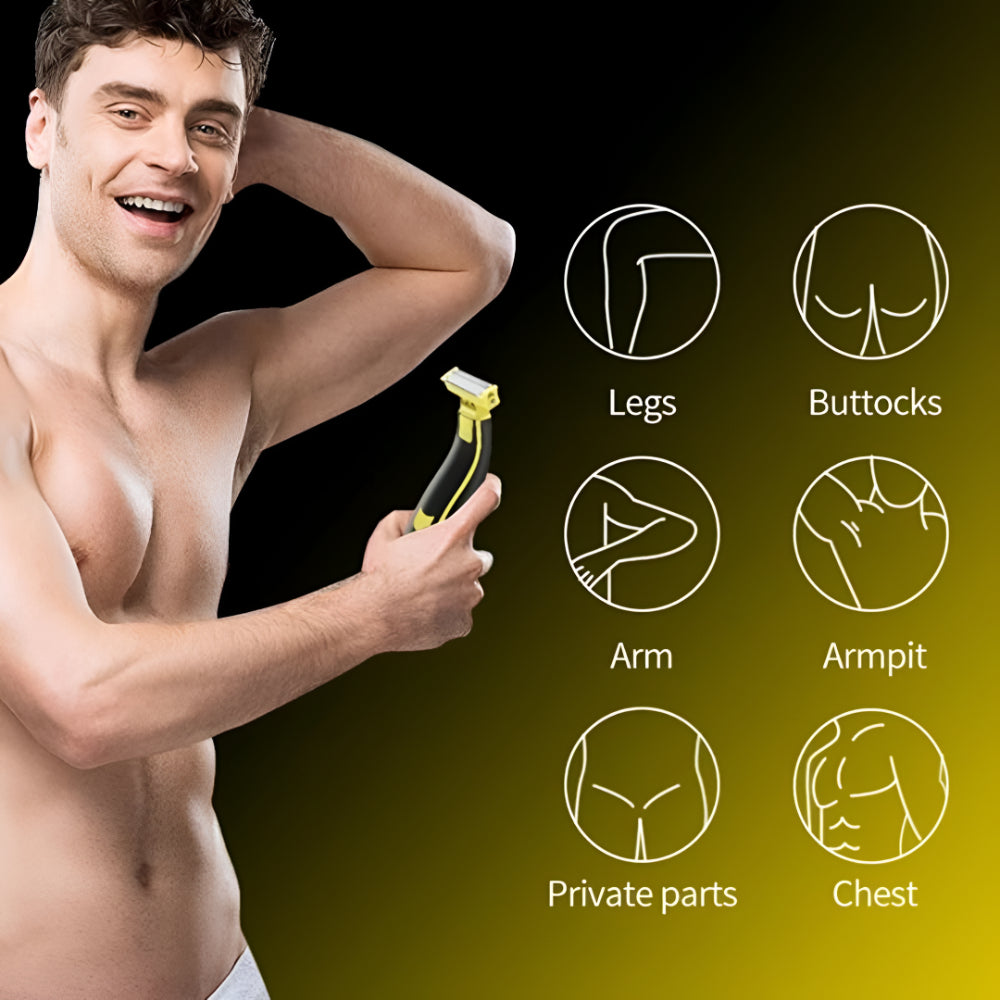 Portable USB Rechargeable Grooming Shaver for All Body Areas