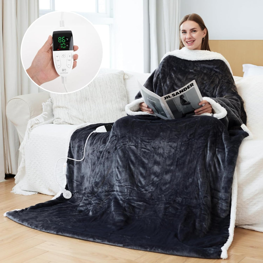 CozyWrap Electric Heated Throw for Adults - Stay Warm Anywhere