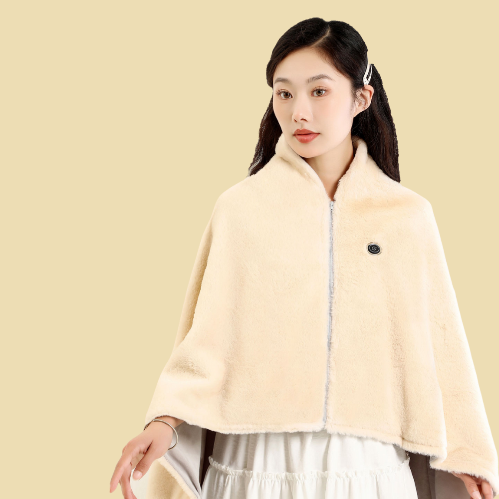 CozyWrap USB Heated Shawl: Instant Warmth for Home and Travel
