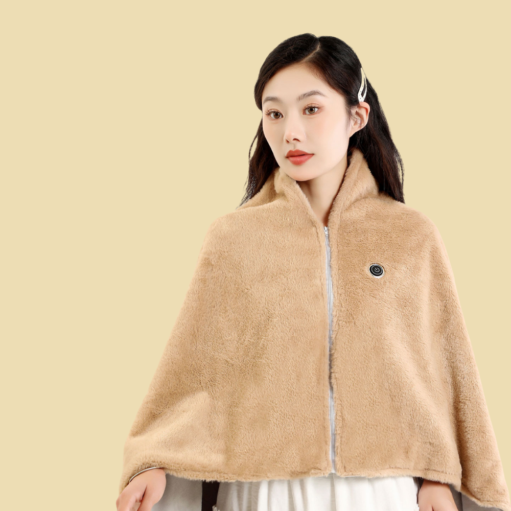 CozyWrap USB Heated Shawl: Instant Warmth for Home and Travel