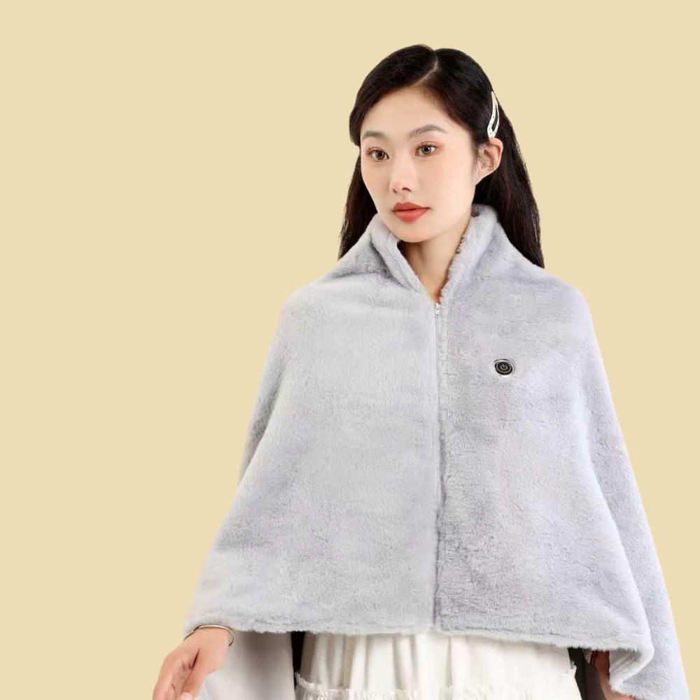 CozyWrap USB Heated Shawl: Instant Warmth for Home and Travel