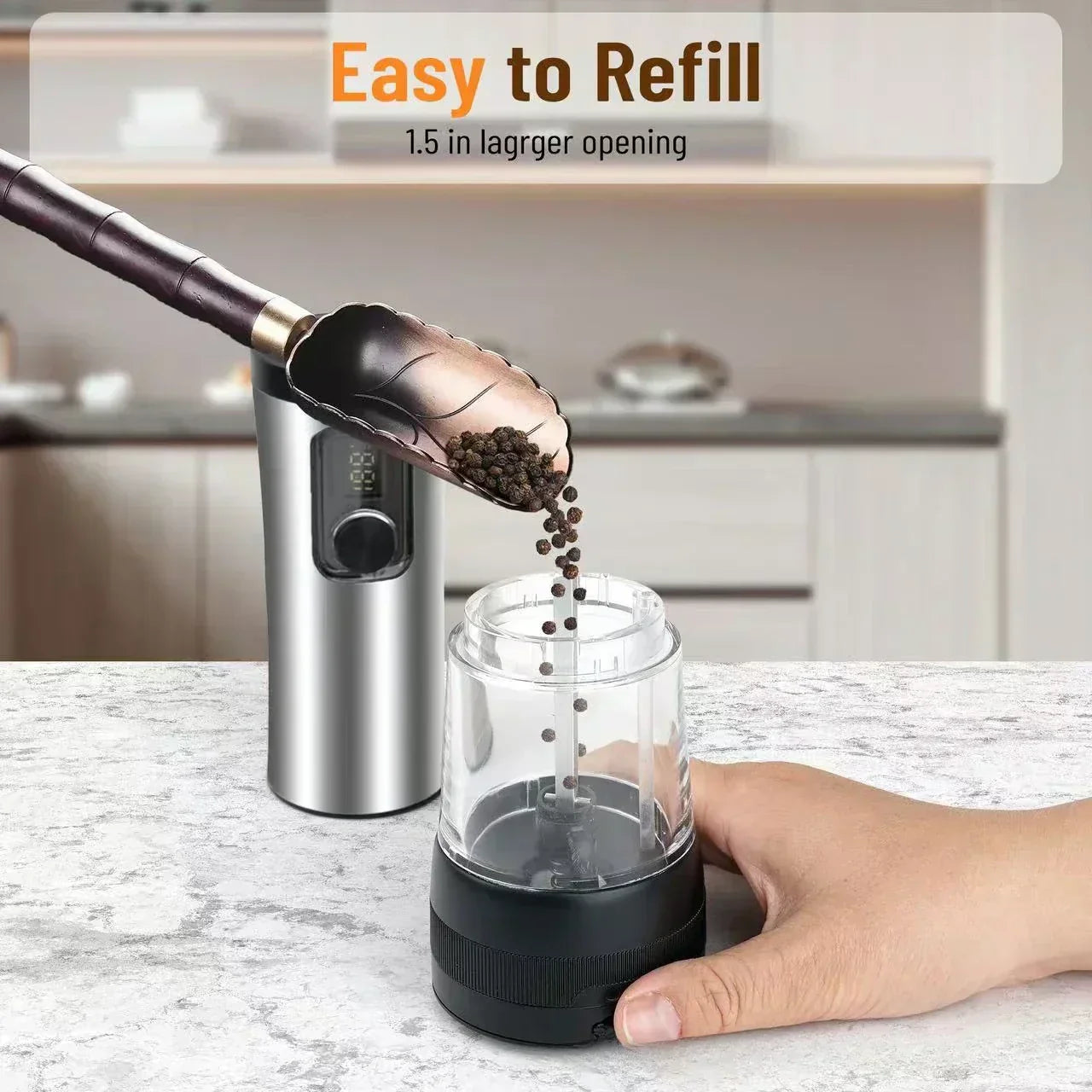 SmartGrind Rechargeable Spices Mill Set with Customizable Settings