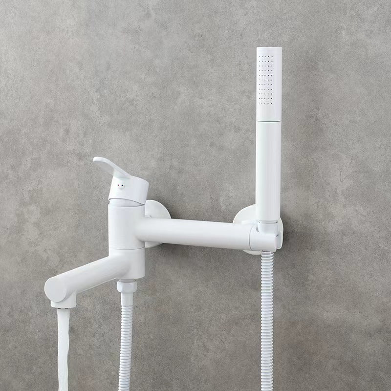 Brass Bathtub Faucet Set with Bidet Sprayer - Wall Mounted Design