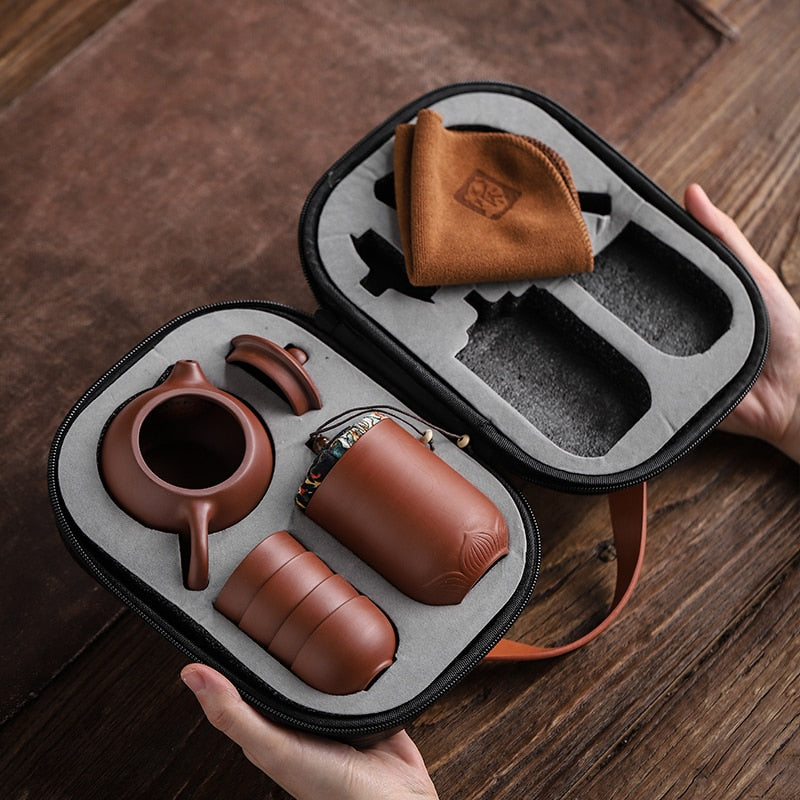 Minimalist Ceramic Teapot Set for Home and Travel – Complete Tea Experience