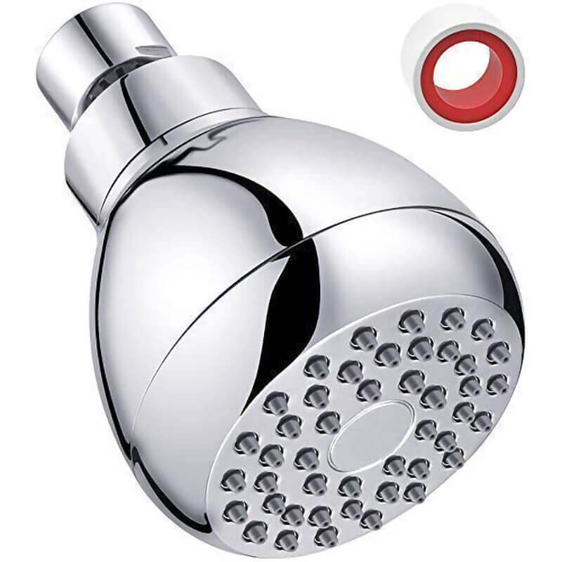 Chrome, Matte Black & Brushed Nickel High-Pressure Showerhead with Anti-Clog Nozzles - G1/2 Brass