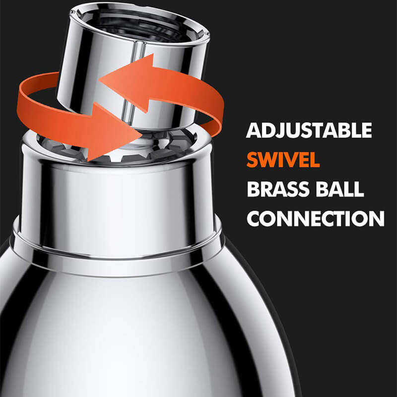 Chrome, Matte Black & Brushed Nickel High-Pressure Showerhead with Anti-Clog Nozzles - G1/2 Brass