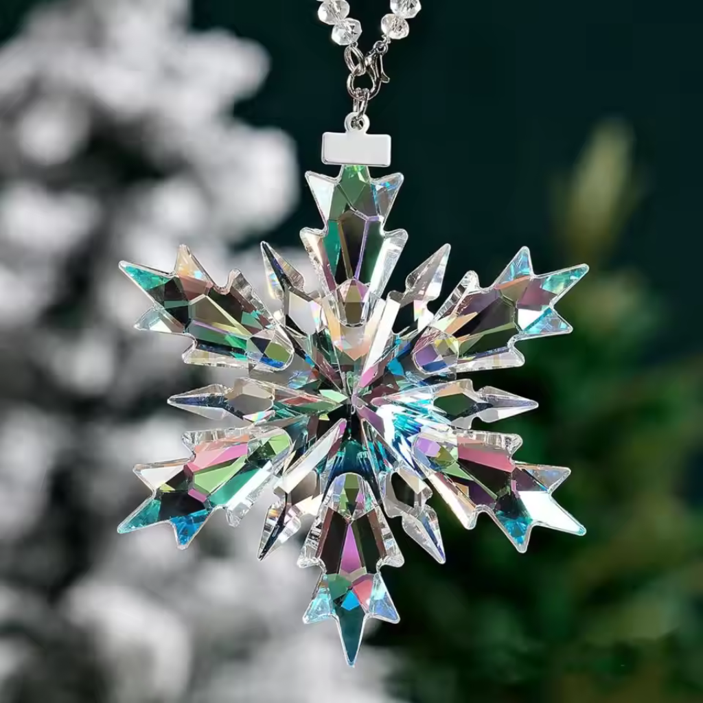 Handcrafted K9 Crystal Snowflake Ornament for Beautiful Christmas Trees